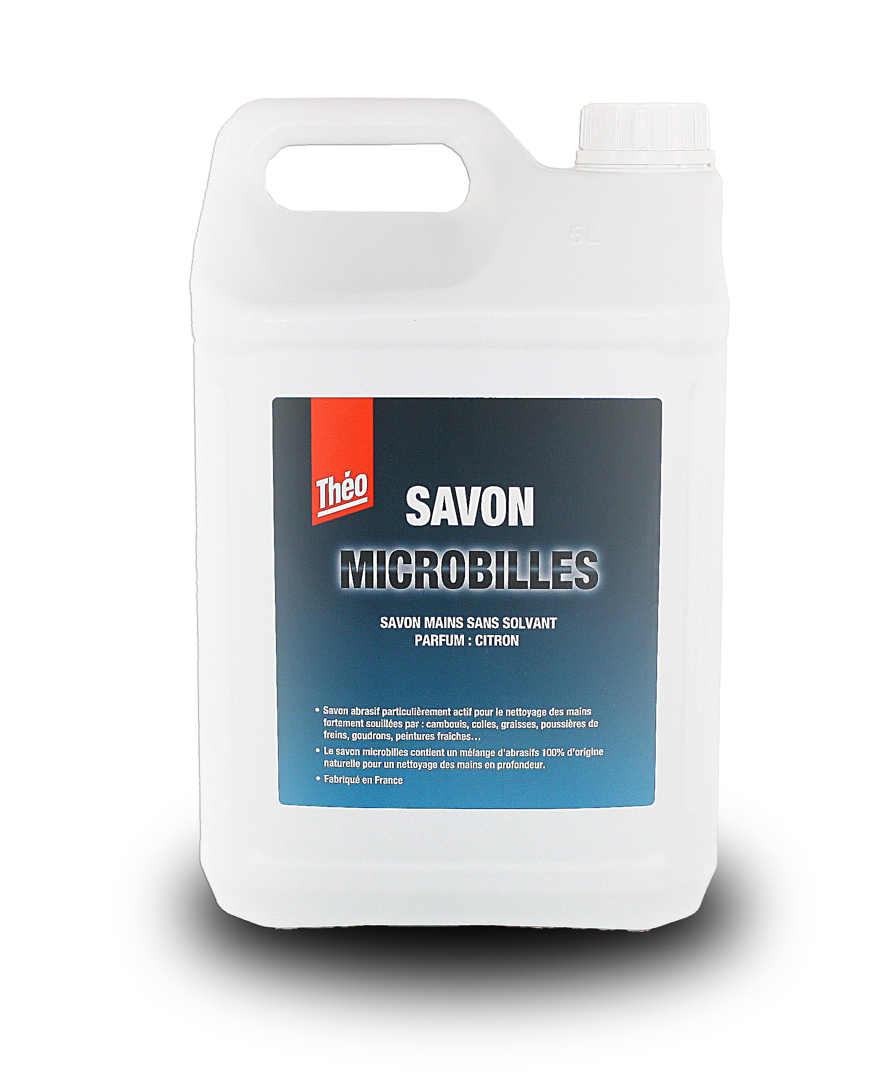 Savon Microbilles Mains 5L Sans Solvant Avec Pompe Intégrée | Parfum Citron - Format Economique 5L