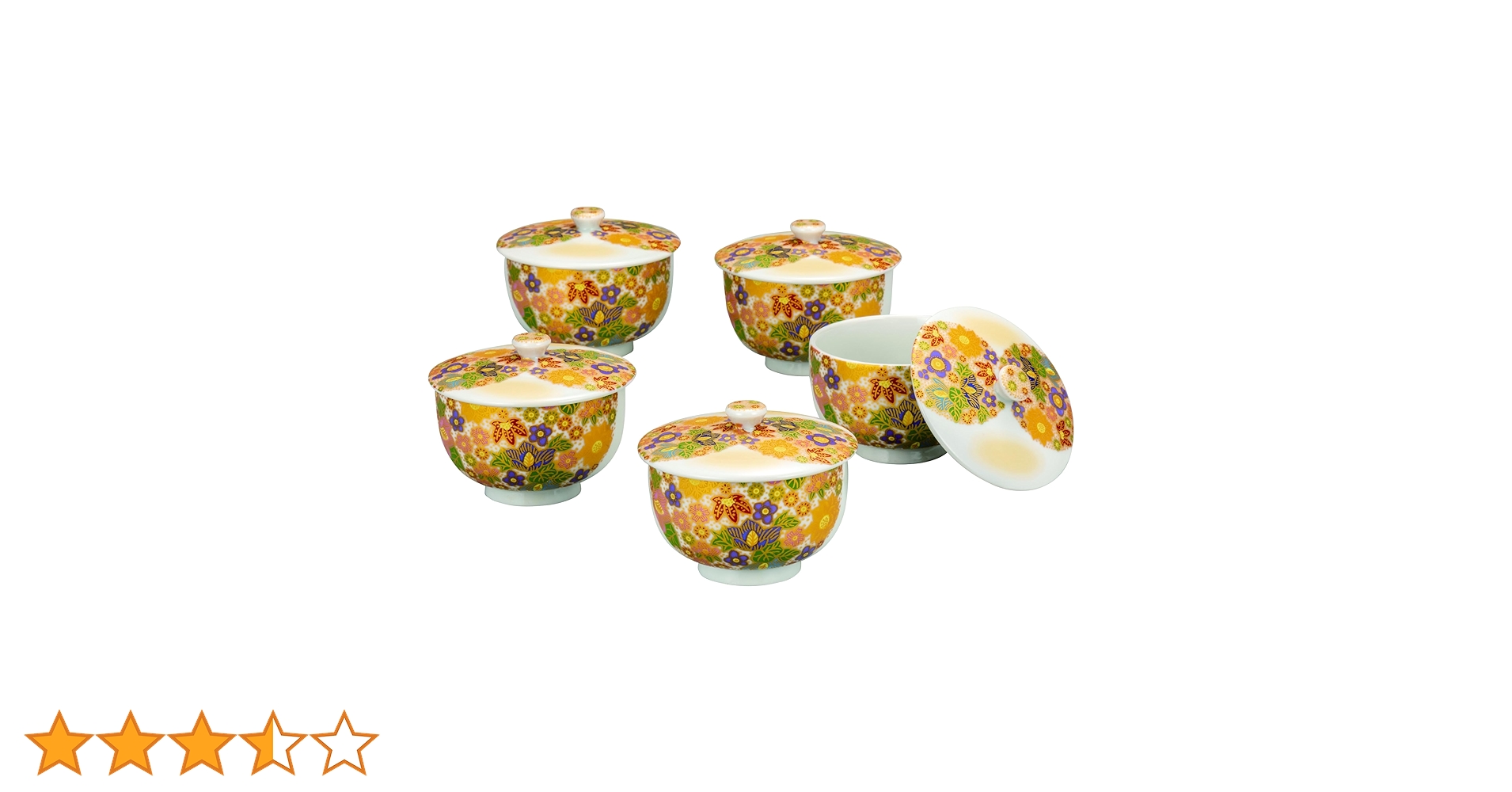 o0515-67 九谷焼 九谷美泉 番茶器揃 花詰 急須 蓋付湯呑5客 共箱 o0515-67 九谷焼 九谷美泉 番茶器揃 花詰 急須 蓋付湯呑5