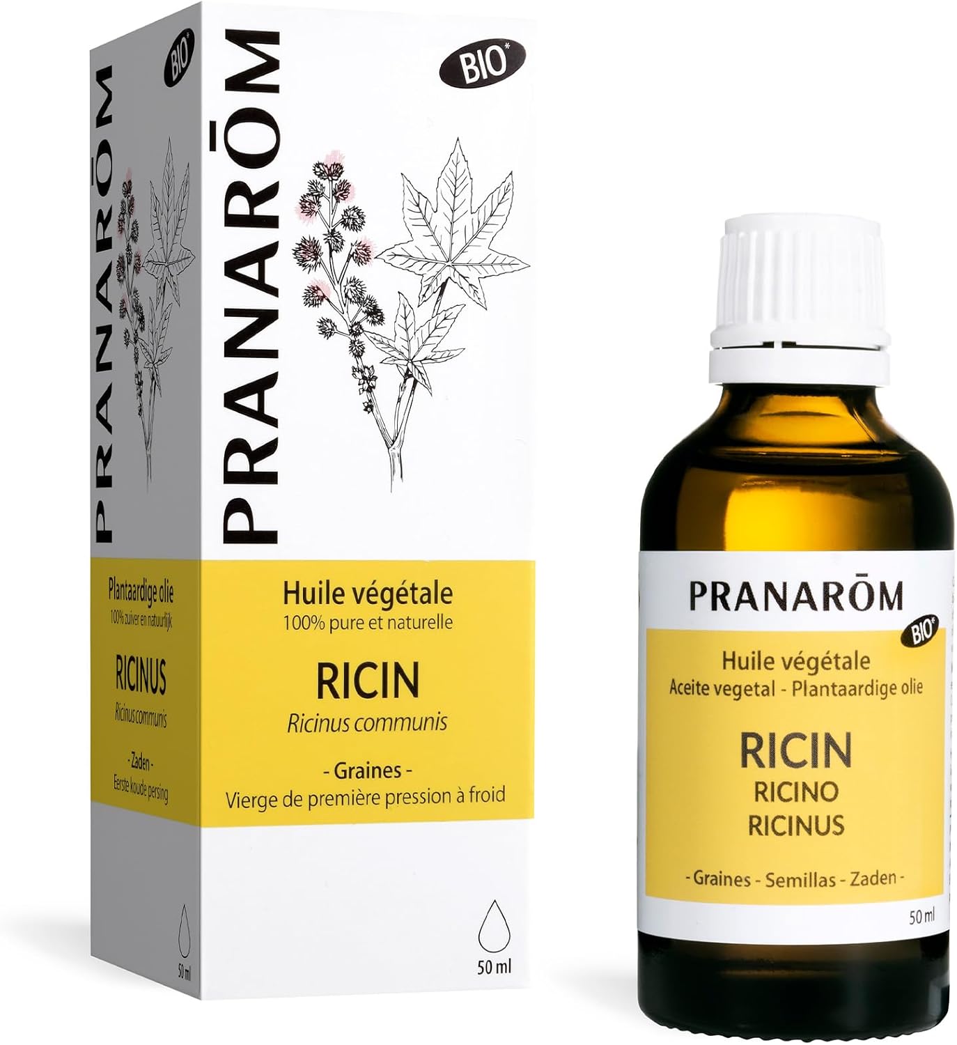 Pranarôm – Organic Castor – Vegetable Oil – Hair, Nail and Skin Care – 50 ml