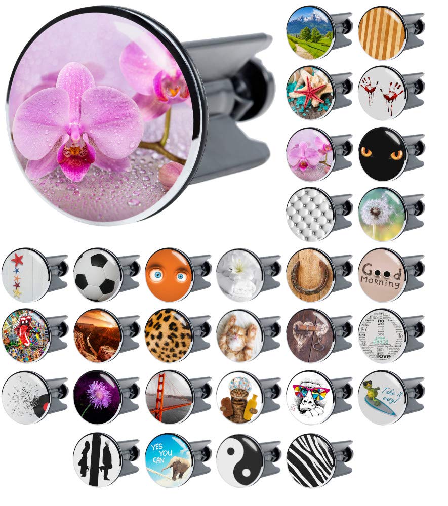 Sanilo Sink Plug 40 mm, Many Different Drain Plugs, Easy to Insert into the Wash Basin (Blooming)
