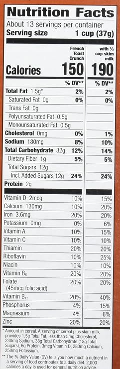 French Toast Crunch, Breakfast Cereal, 17.4 oz (Pack of 5)