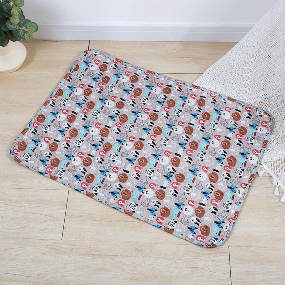 Chickwin Reusable Puppy Pads, Cartoon Absorbent Puppy Training Pads Washable Dog Training Pads, Non-Slip Large Pee Pads Dogs for Playpen, Potty, Crate, Bed (90x70cm(2Pack),Animal)
