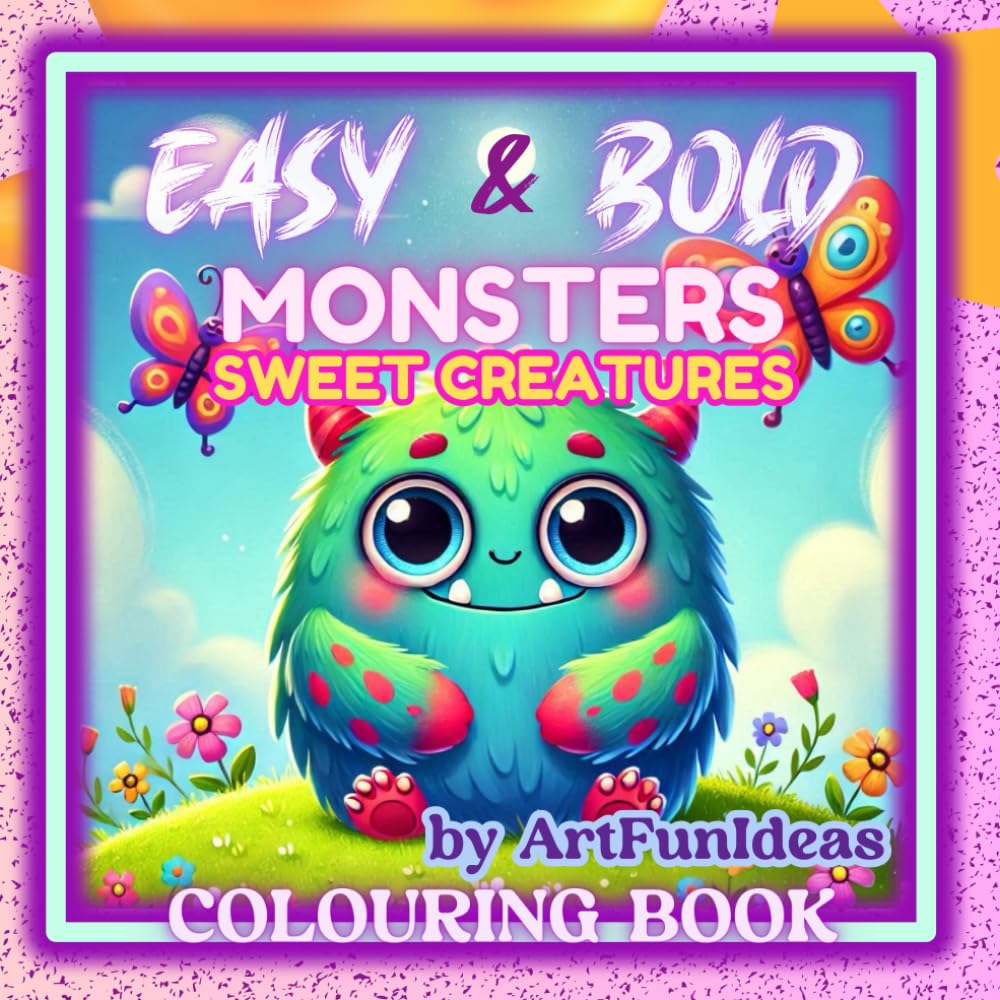 MONSTERS Sweet Creatures: COLOURING BOOK (KAWAII COLOURING BOOKS)