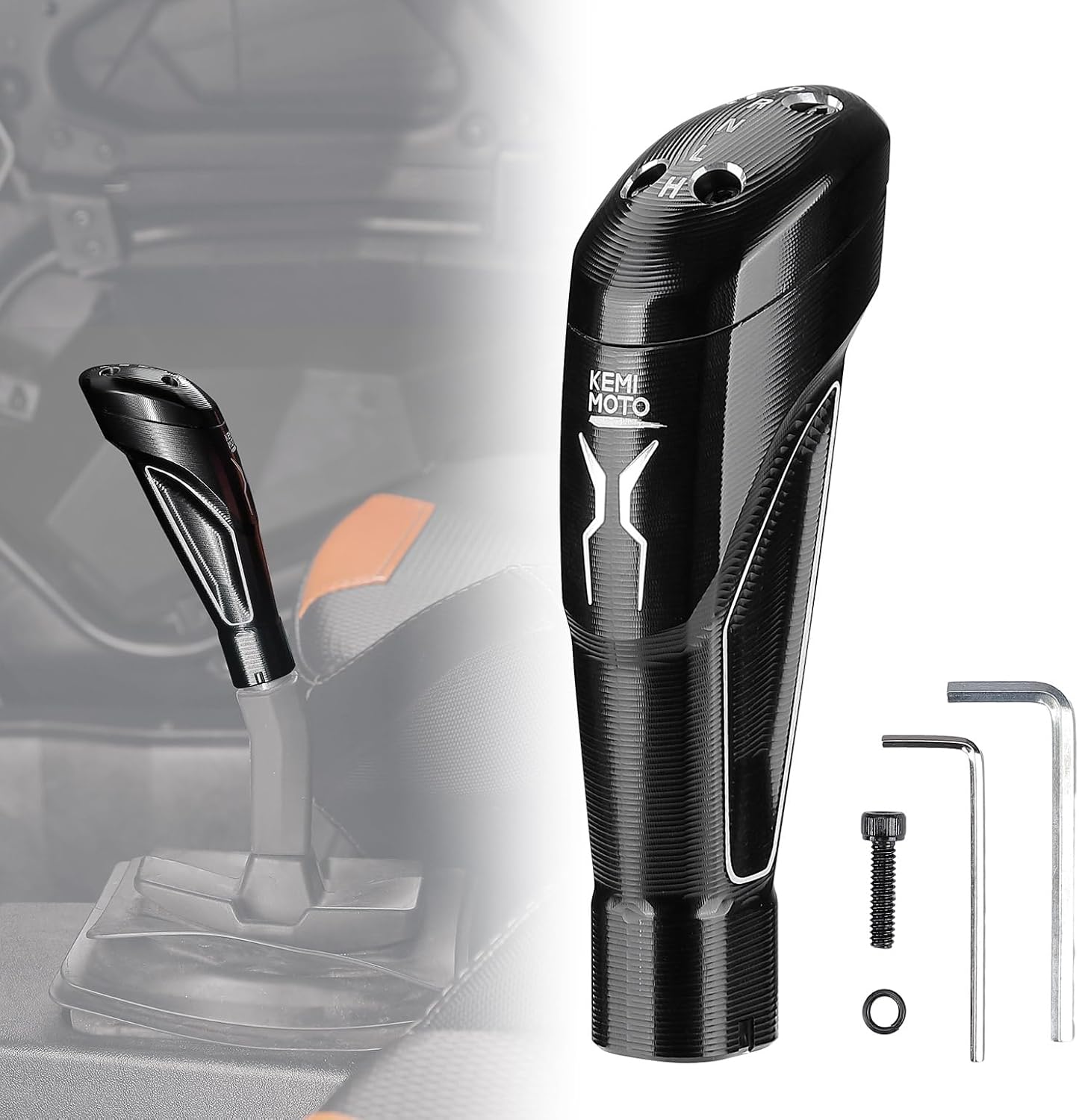 KEMIMOTO Aluminum Shift Knob Grip Gear Selector Shifter