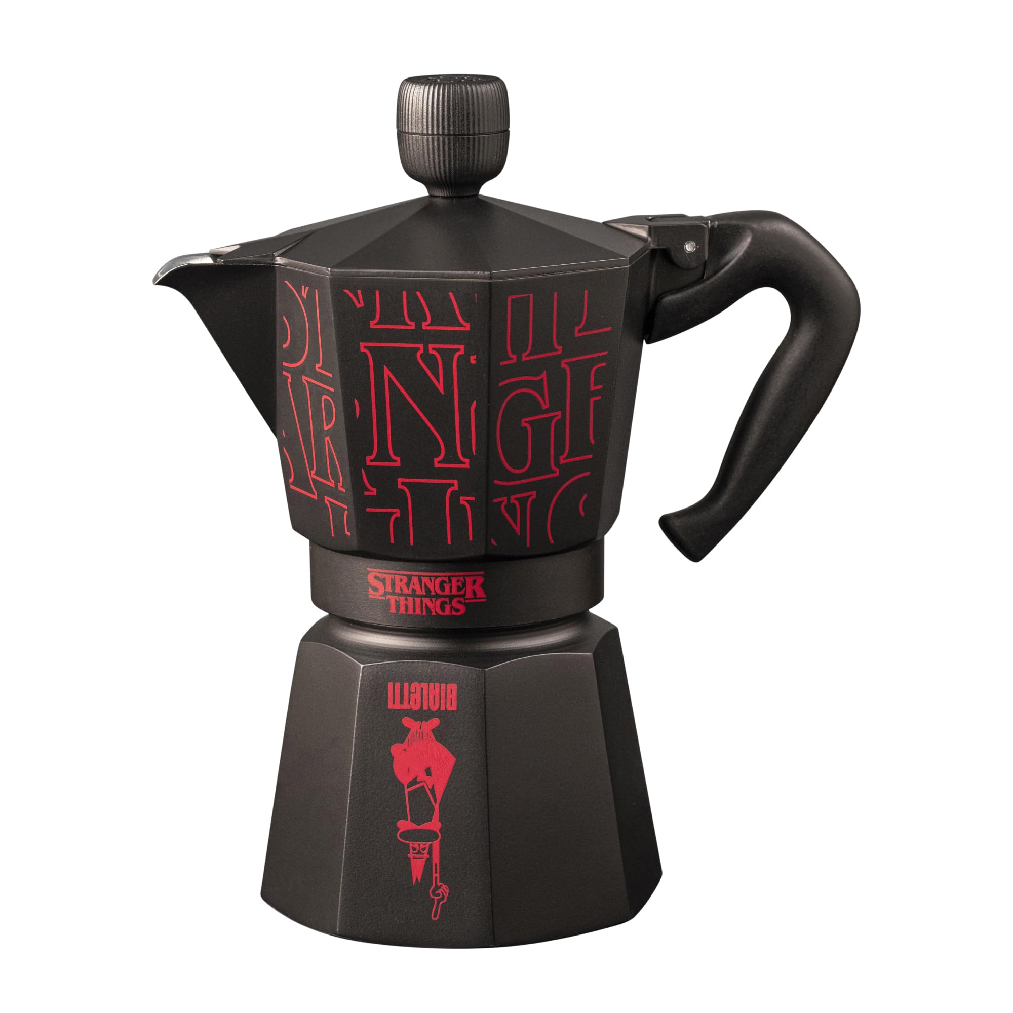 Bialetti Moka Express Stranger Things 6 Tassen USB-C Ladefunktion Schwarz
