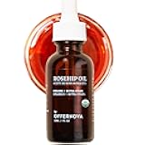 Organic Rosa de Mosqueta Oil- USDA Certified Rosehip Seed Oil Pure Cold Pressed, Repairs & Brightens Skin - Gua Sha Massage, Face, for All Skin Types - Aceite Facial 1OZ