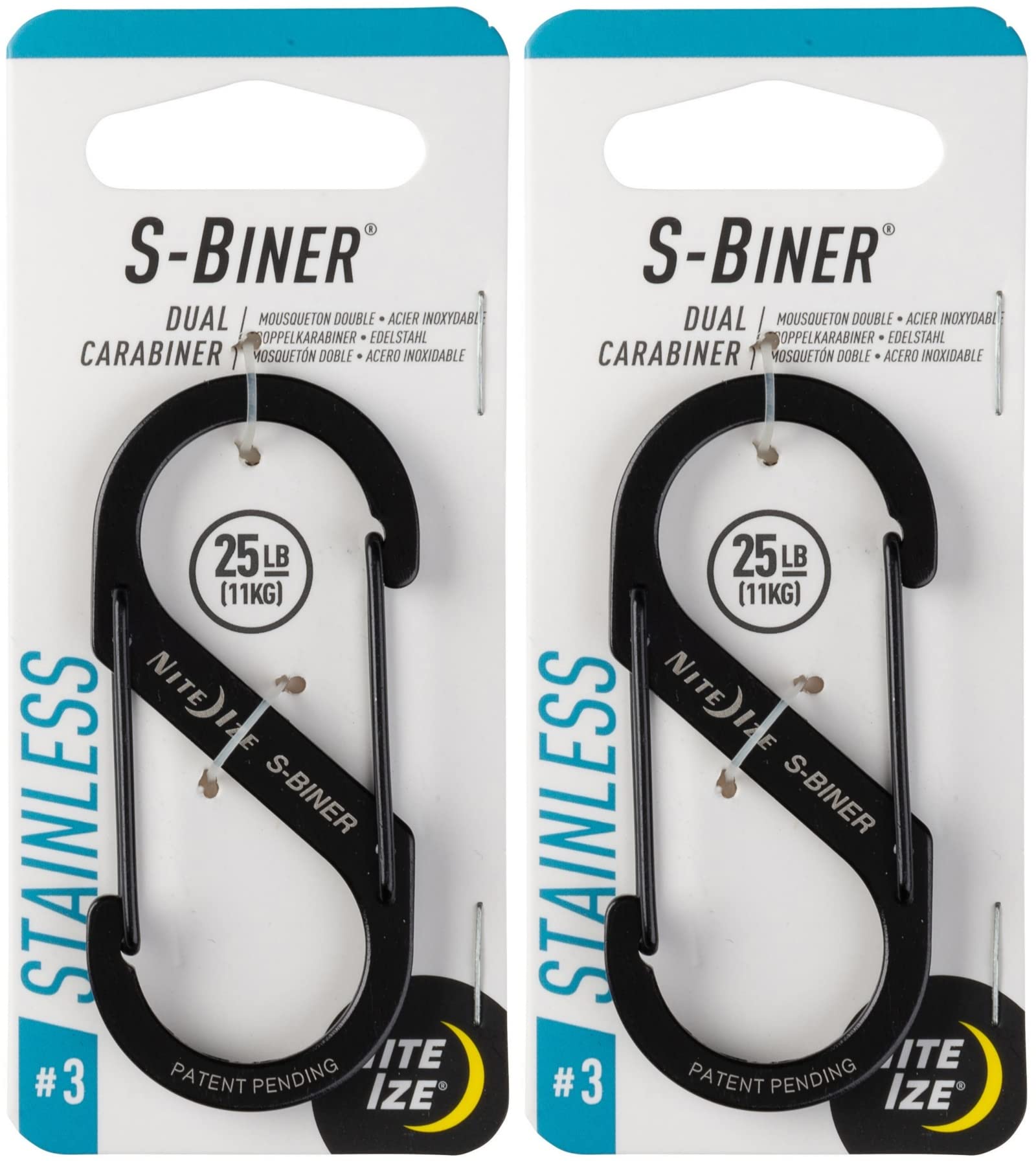 Nite Ize SB3-03-01 3 Lb Black S-Biner