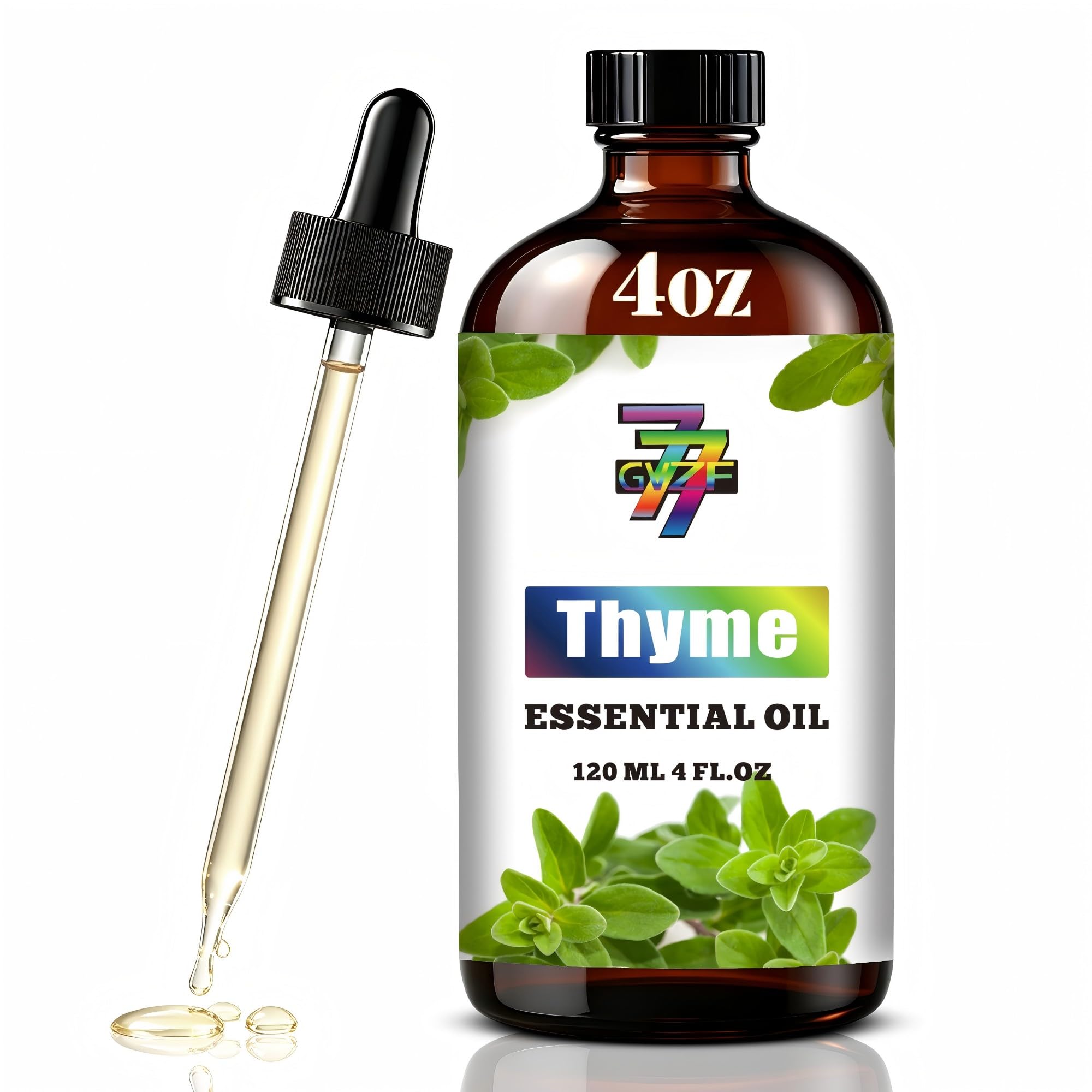 Thyme Essential Oil for Diffuser Massage Candles, Thyme Oil 4 fl oz