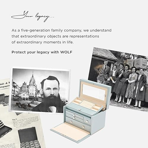 Miniatura 6 de WOLF Heritage - Caja para gemelos, piel sintética, forro ultra gamuza, cierre magnético