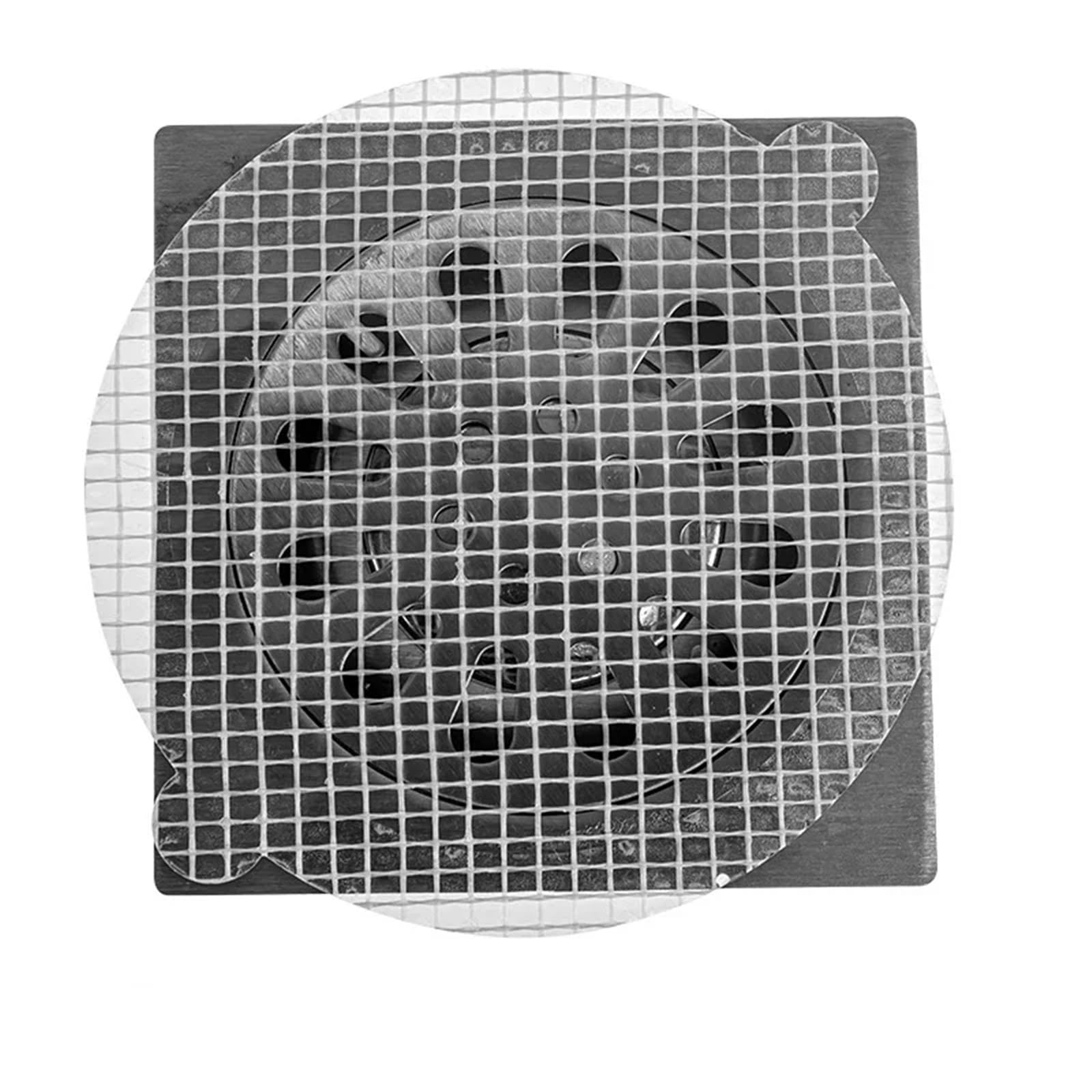 10-100 Pegatinas for desagüe de Suelo, atrapapelos for Ducha, Bloqueador Fregadero, Filtro Malla for bañera para Fregadero Cocina BañO(Circle-11cm-50PCS)