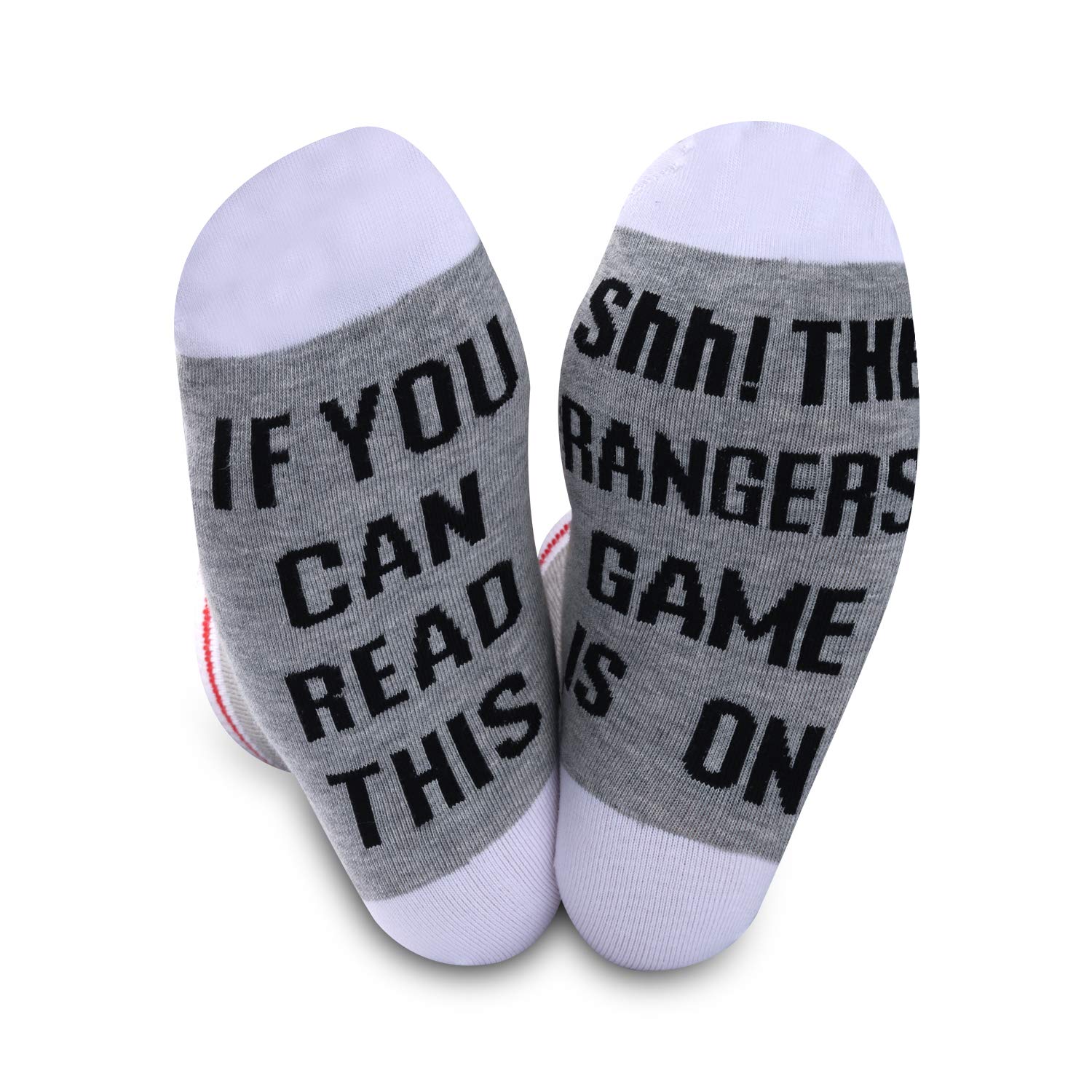 Jtouk Men's Rangers American Football Gift Ice Hockey Gift Football Fans Gift Funny Birthday Gift Novelty Football Socks (Rangers)