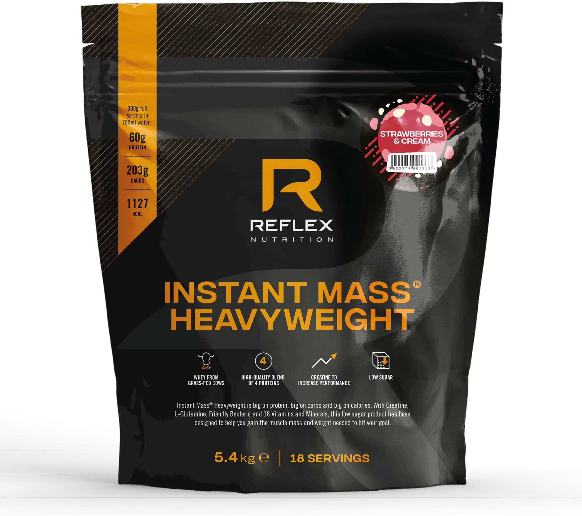Reflex Nutrition 5.4kg Strawberries & Cream Instant Mass Heavyweight