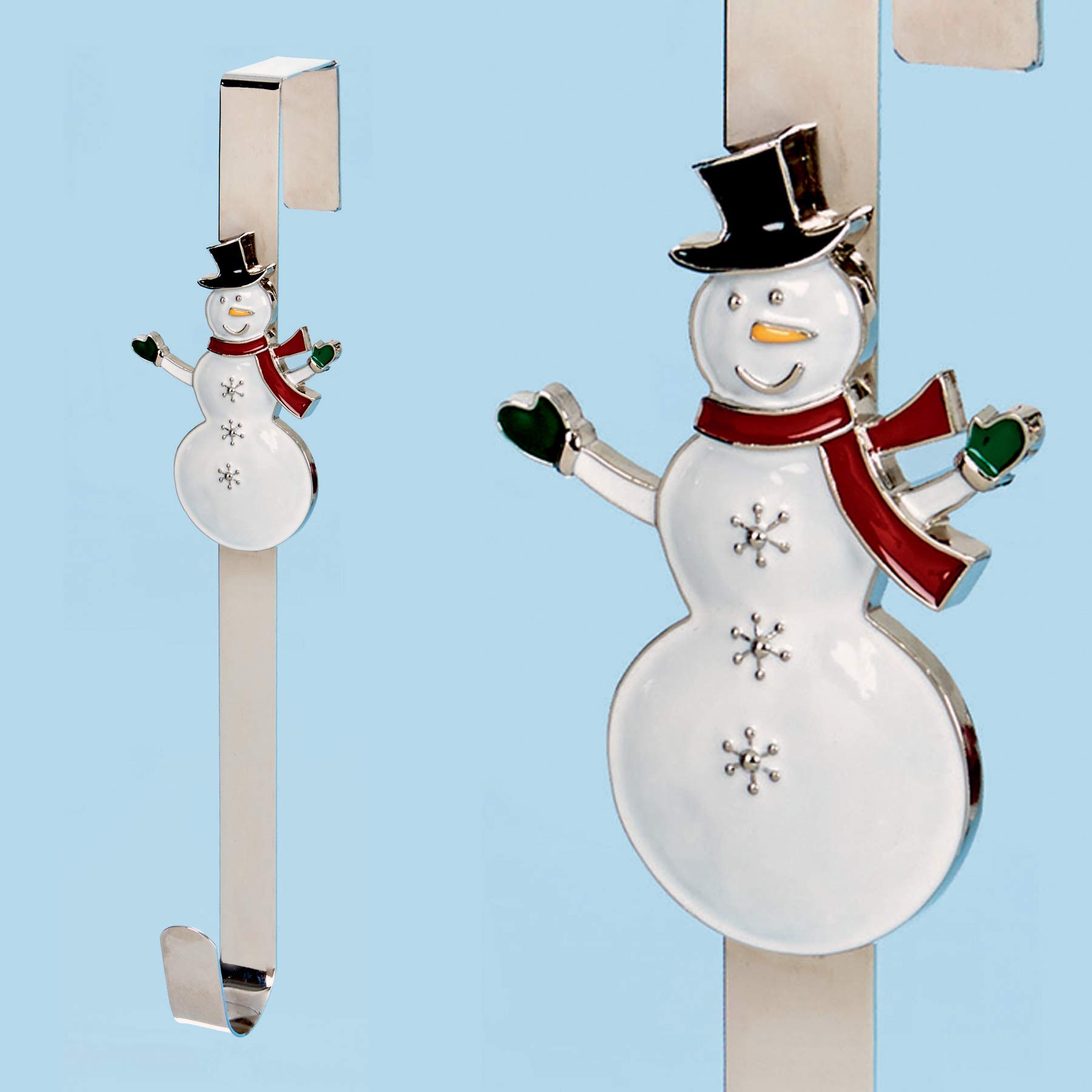 Premier Multicolor Decorations Christmas 38Cm Character Wreath Hanger-Metal Snowman, One Size