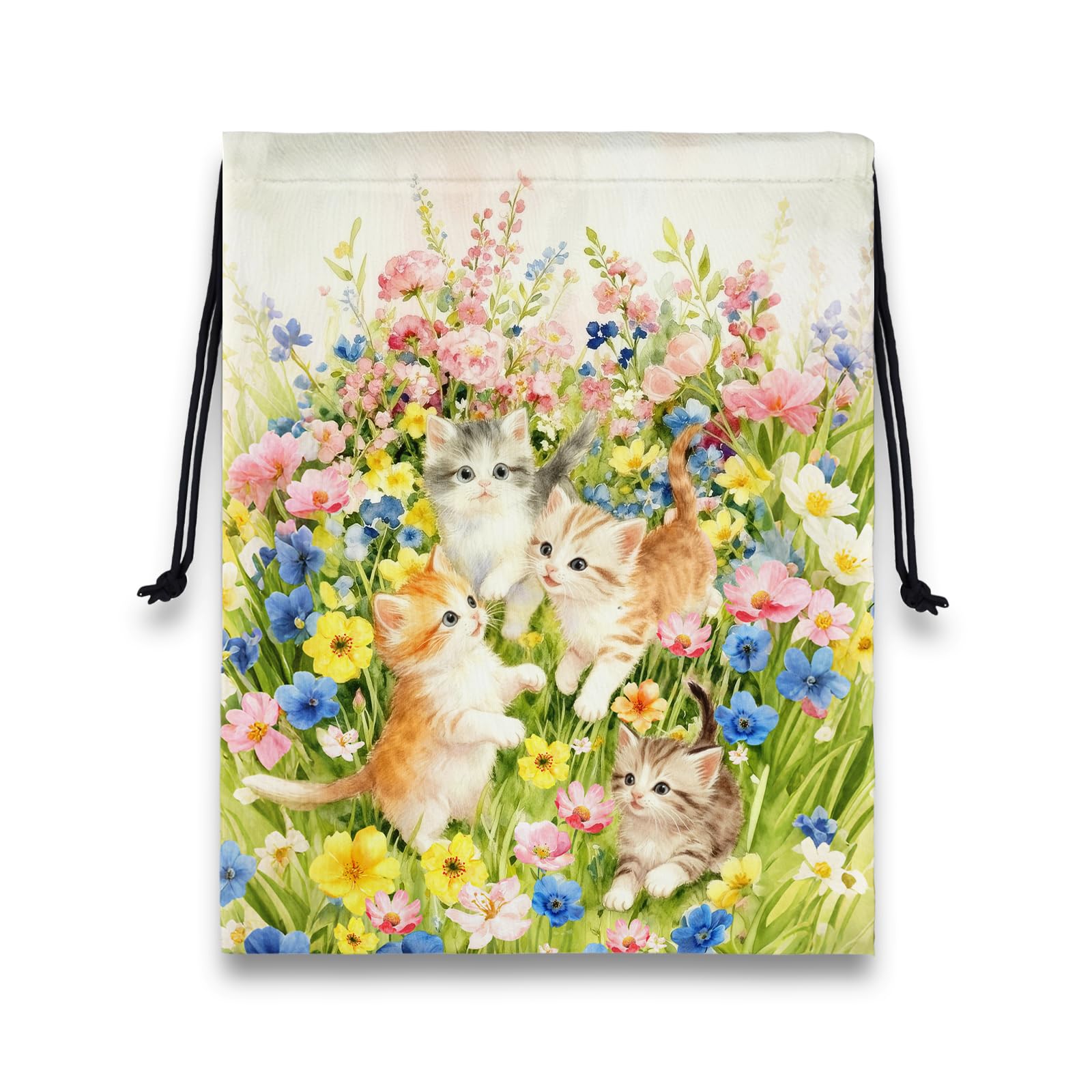 Gymnastics Grip Bag Colorful Flower Cat Small Pouch String Gym Athlete Bag