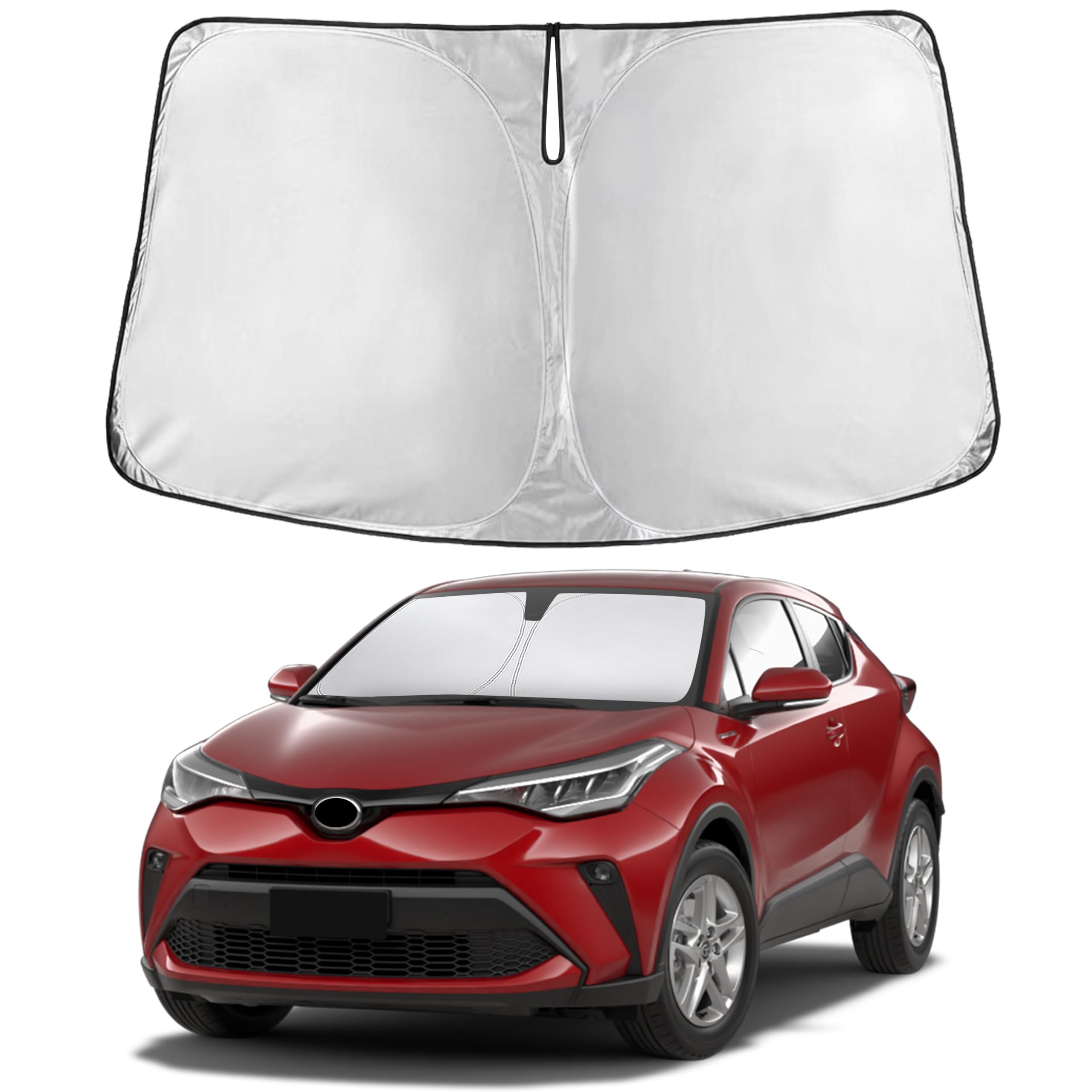 EcoNour Windshield Sun Shade Compatible for Toyota CHR 2018-2023 2024