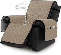 Vista 18 de H.VERSAILTEX Funda 100% impermeable para sofá de 3 cojines, funda para sofá para perros, protector de muebles triple antideslizante con correas