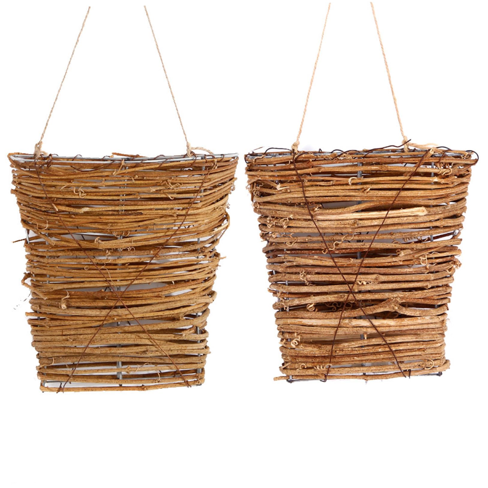 Panier de porte d'entrée tissé à suspendre pour stockage fleurs
