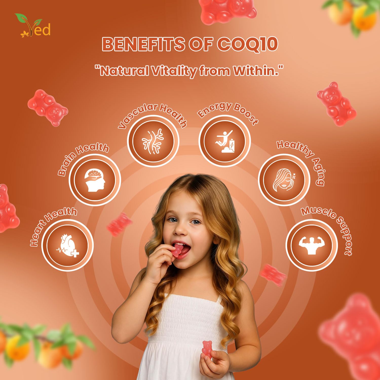 Coenzima Q10 90 Gummies Gusto Pesca (Confezione da 2)