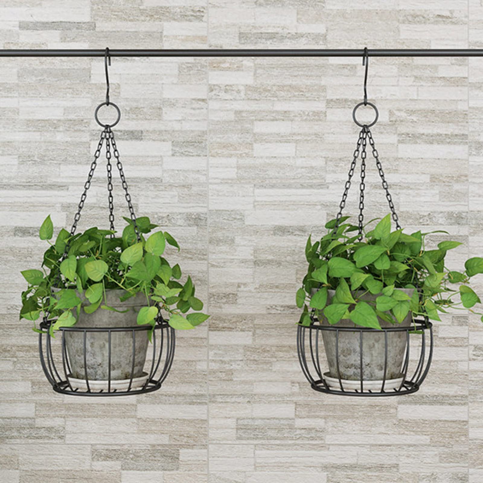 Jardiniere balcon Planteurs de garde-corps suspendus Titulaires de pot de fleurs Porte-métrages Plantez des paniers à plantes rondes Boîte de conteneur de tablette for plantes Pot suspendu plante inte