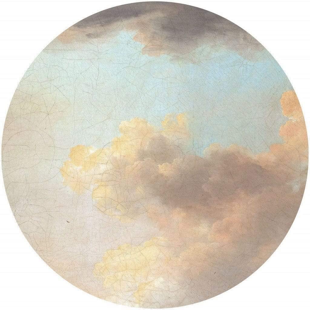 Komar DOT runde und selbstklebende Vlies Fototapete Relic Clouds - Ø Durchmesser 125 cm - 1 Stück - Tapete, Wolken, Himmel, Dekoration, Wandtapete, Wandbild, Wandbelag, Designtapete - D1-014