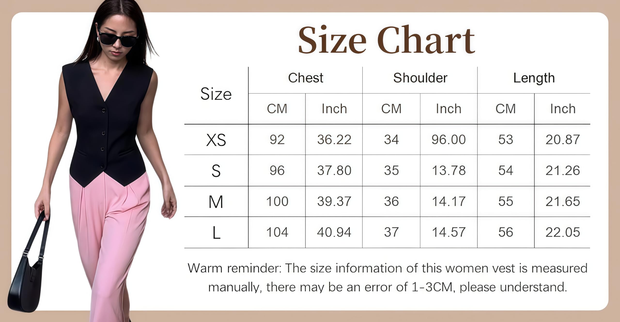 Gilet Donna Gilet Lavoro Formale Corto con Scollo a V Elegante Donna Senza Maniche Primavera Estate Casual Ufficio Lavoro Canotta