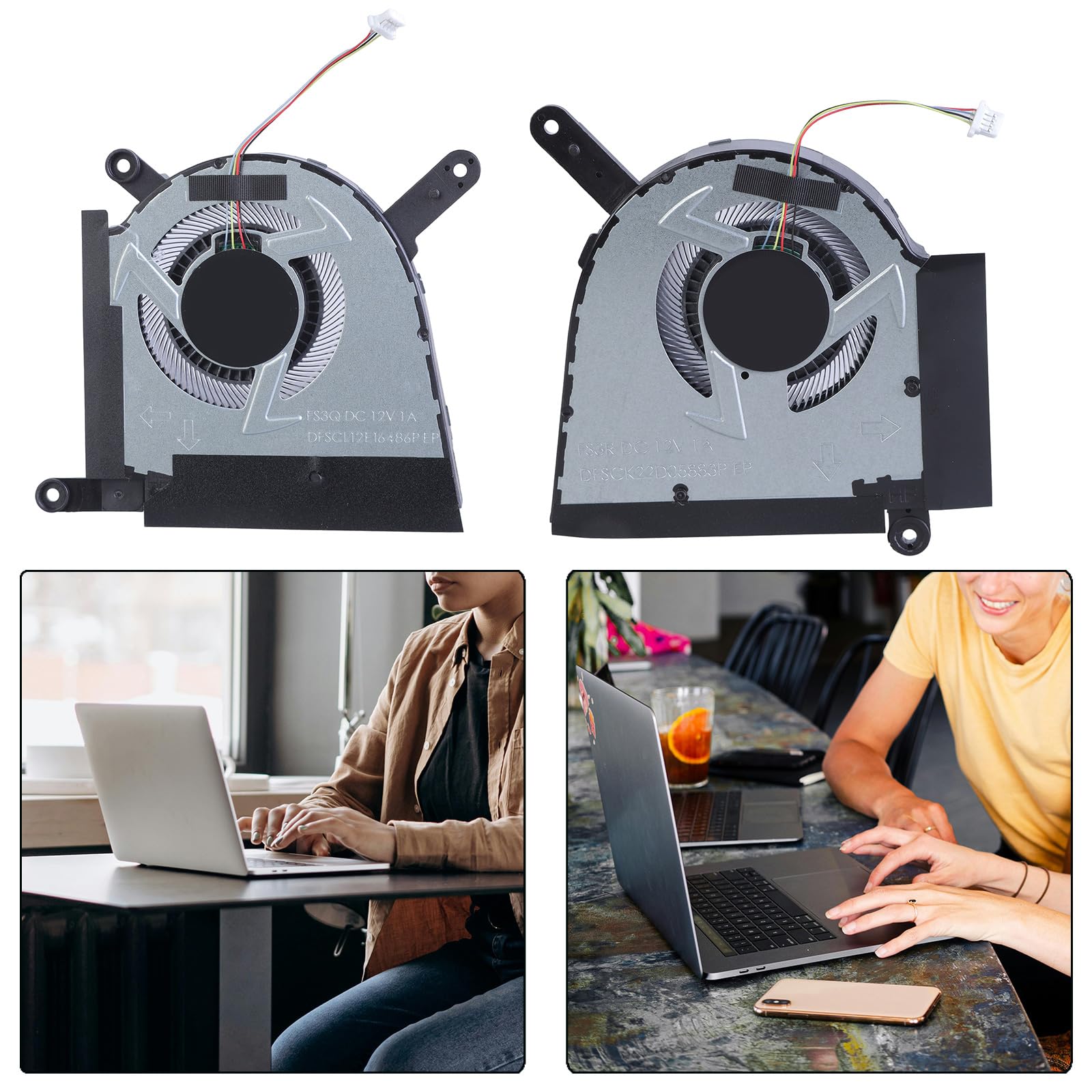 Ventola di raffreddamento per CPU GPU, ventola interna di ricambio per laptop modelli TUF Gaming FX607 FA607 FX607J, raffreddamento efficiente per notebook