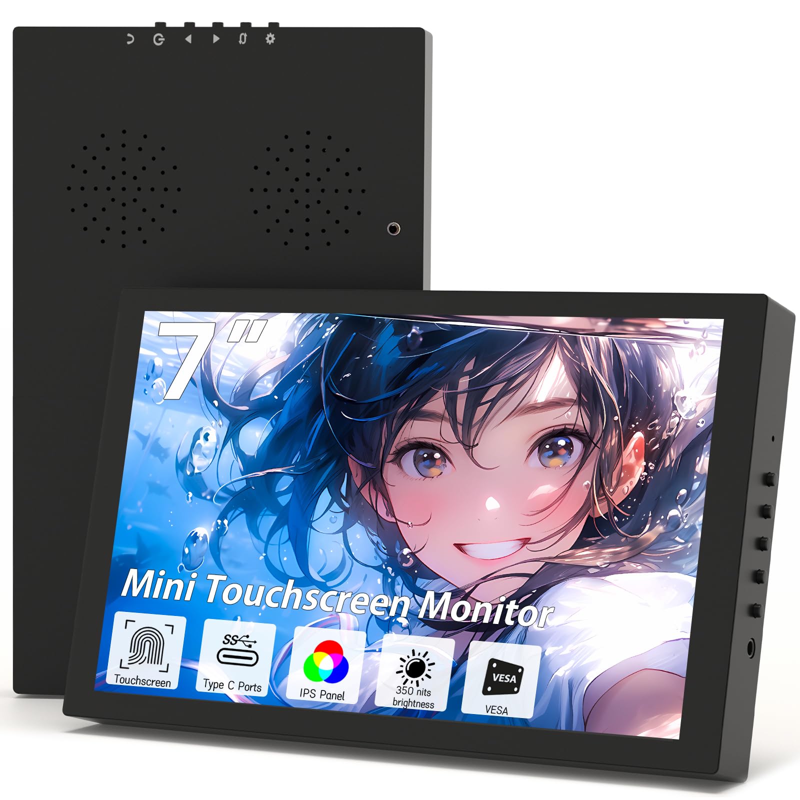 Amazon.com: Pisichen Small Monitor Touchscreen 7 Inch HD 1280x800