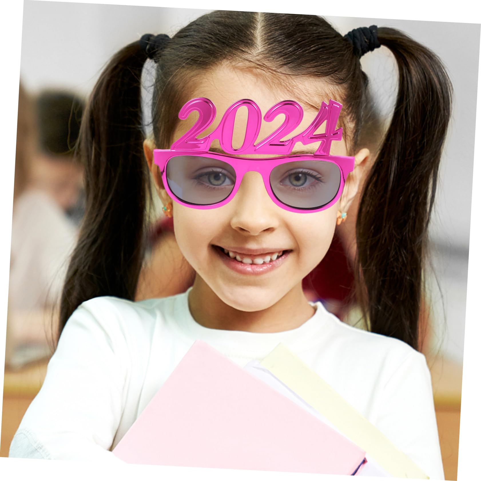 SHERCHPRY Funny Photo Prop for New Year's Eve 2024 Electroplated Glasses Party Shot Glasses