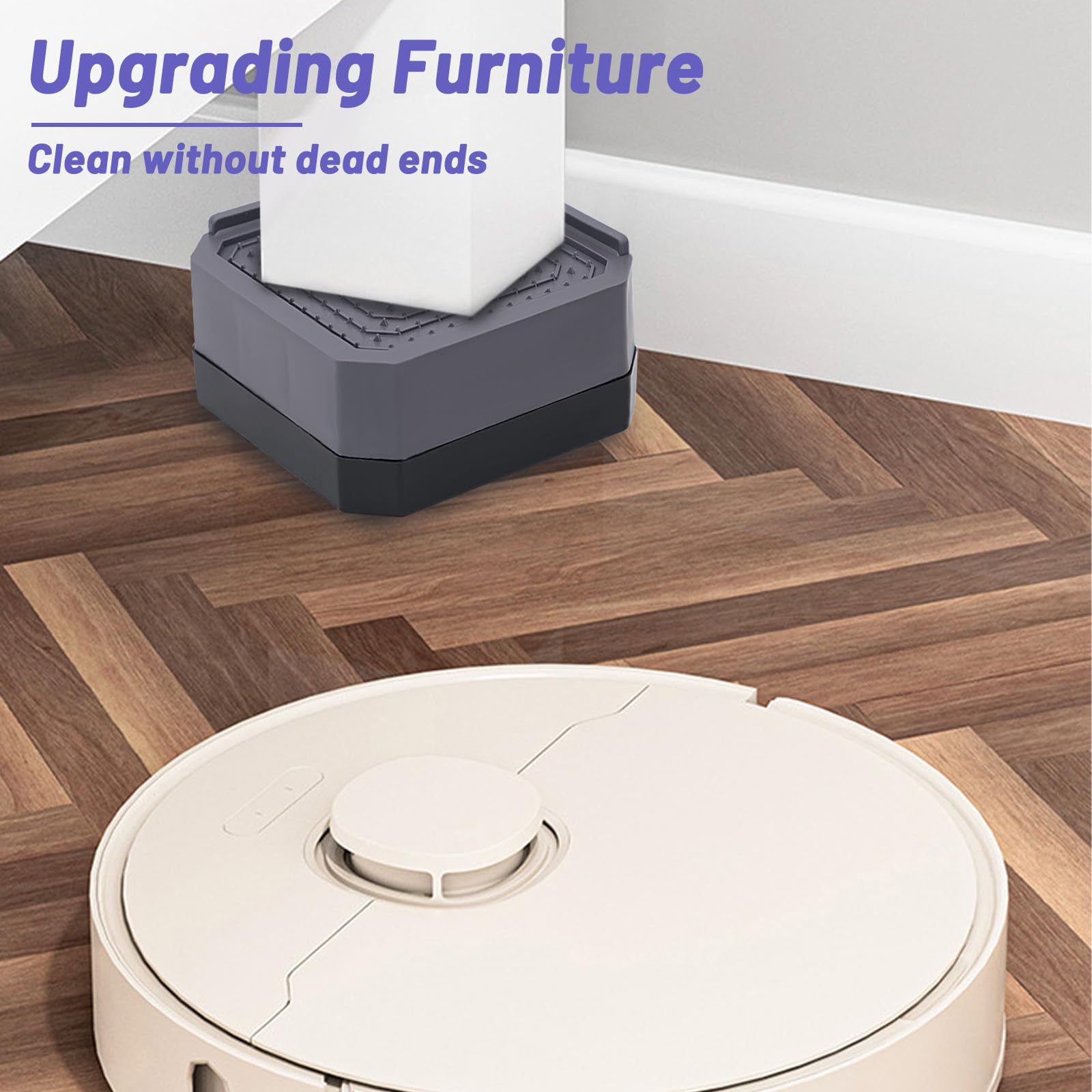 QWORK® Lot De 4 Pieds De Meuble Réglables En Acier Inoxydable, Hauteur