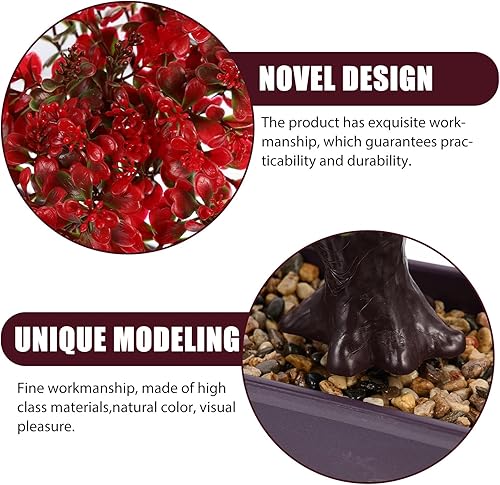 Miniatura 7 de Árbol bonsái artificial, árbol bonsái falso realista, plantas falsas de interior, planta sintética en maceta, planta bonsái de pino japonés, planta