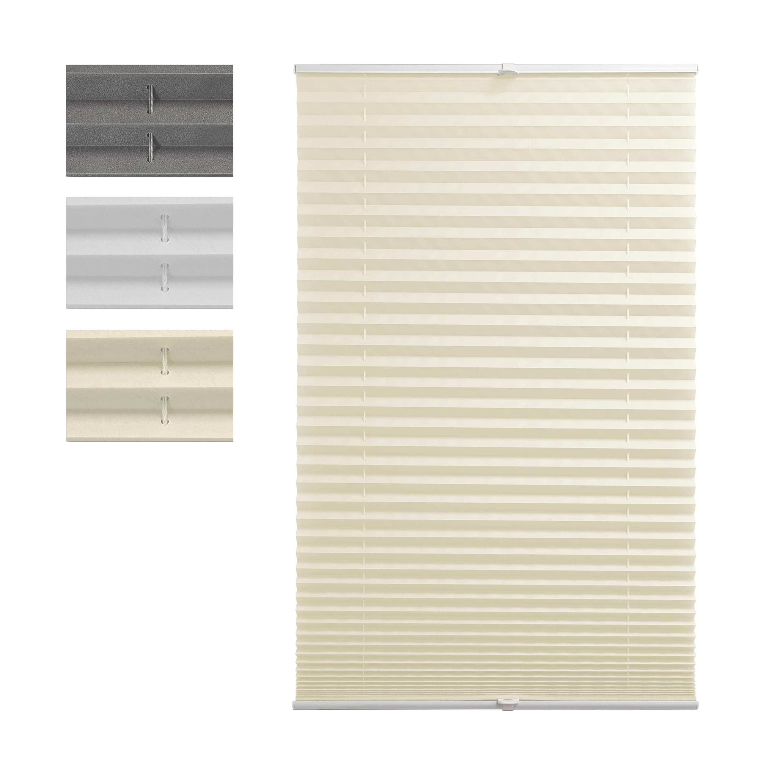 BLINDECOR Store plié translucide sans perçage pour fenêtre Polyester 100 x 140 cm 602 Beige