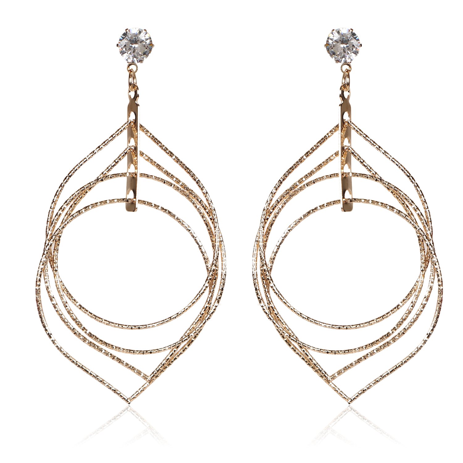 Ryka CollectionCocktail Zircon Brass Dangle Earring