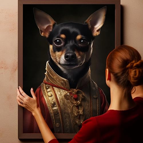 Miniatura 713 de Thuan Chow Chow Retrato de mascota con disfraz real de perro en un disfraz retrato de perro con vestimenta Retrato medieval de mascota retrato