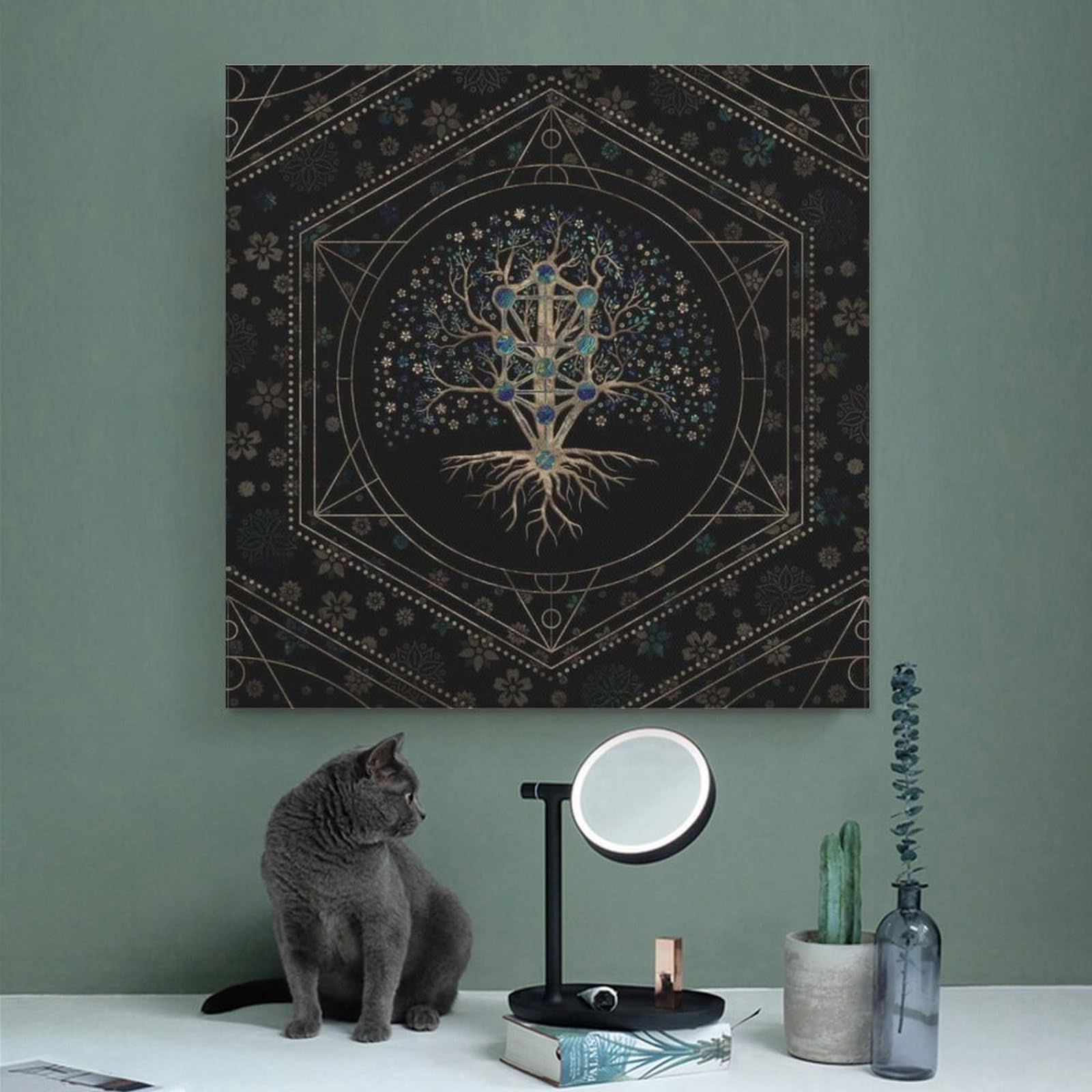 Amazon.co.jp: カバラ生命の木絵の装飾アートワークファインポスター