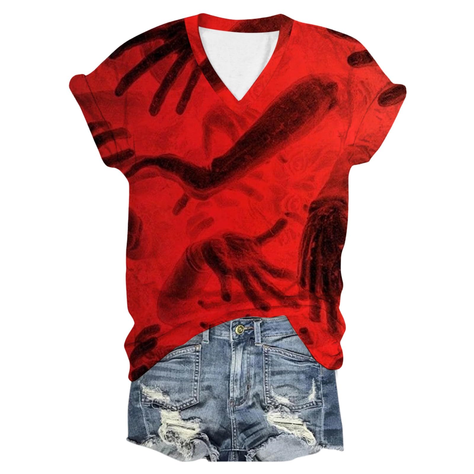 Halloween Costume I'm Fine Bloody T Shirt Shirt with Blood Shirt Blood Splatter Shirt Bloody Halloween Im Fine Costume (Bronze, XL)