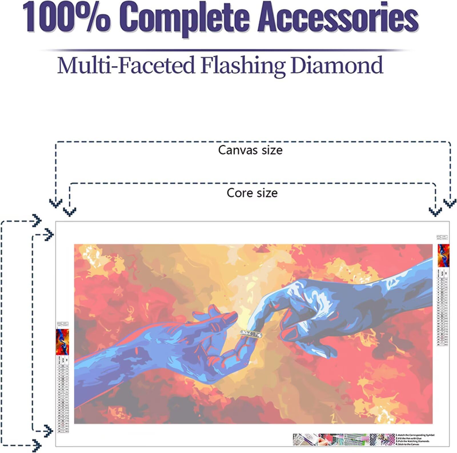 Kit de Pintura de Diamante 5D flor 70x140cm Diamond Painting DIY