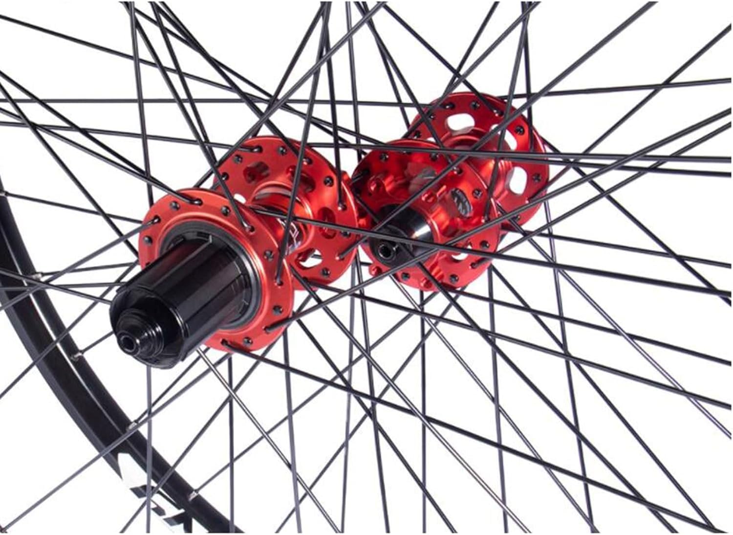 26/27,5/29 Zoll MTB Fahrrad Laufradsatz,Schnellspanner/Steckachse Doppelter Verwendungszweck 32 Löcher Fahrradnabe Vorne 2 Hinten 4 Lager Doppelwandige Felgen Wheelset