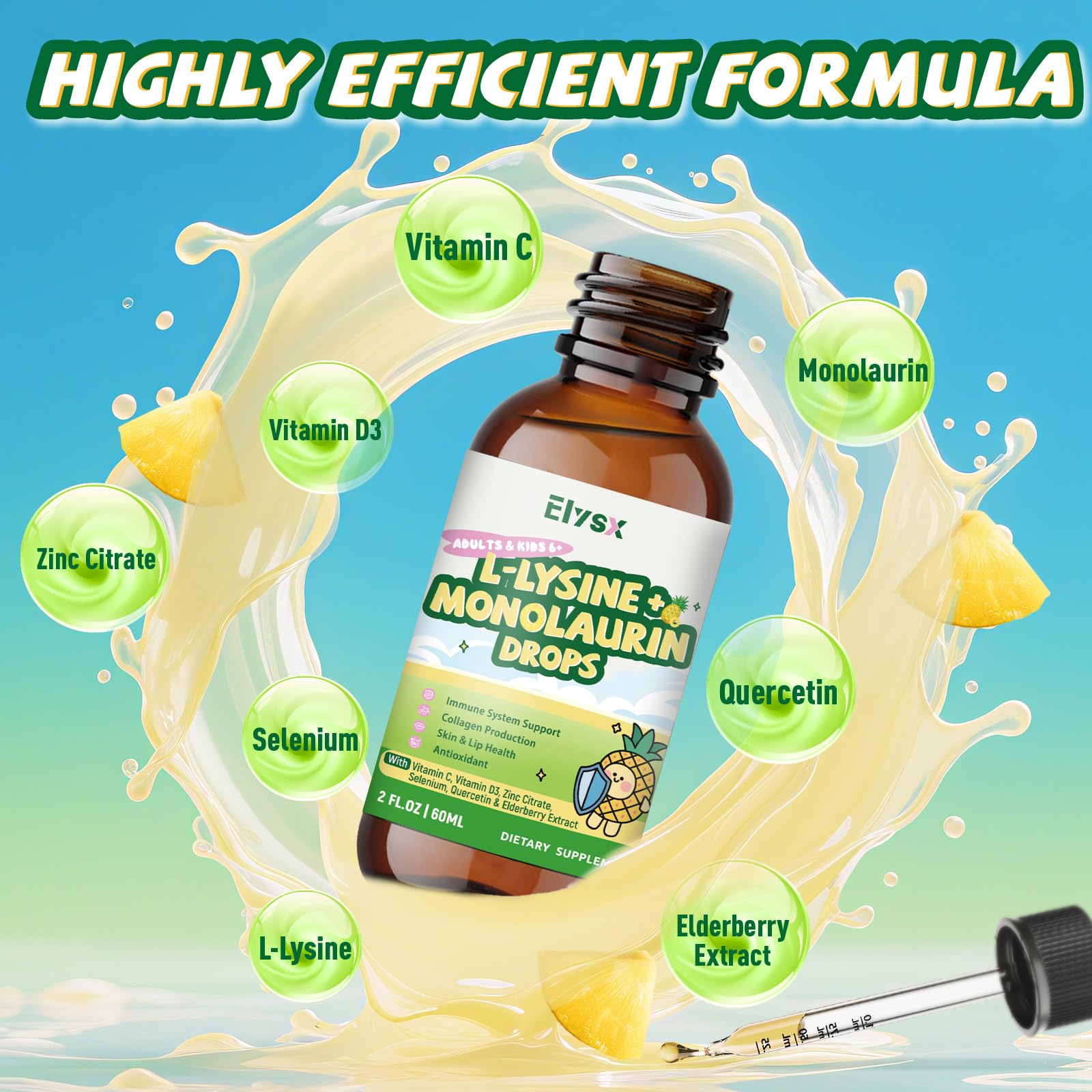 L-lysine Monolaurin Liquid Drops, 2 FL OZ — Amazon image 3