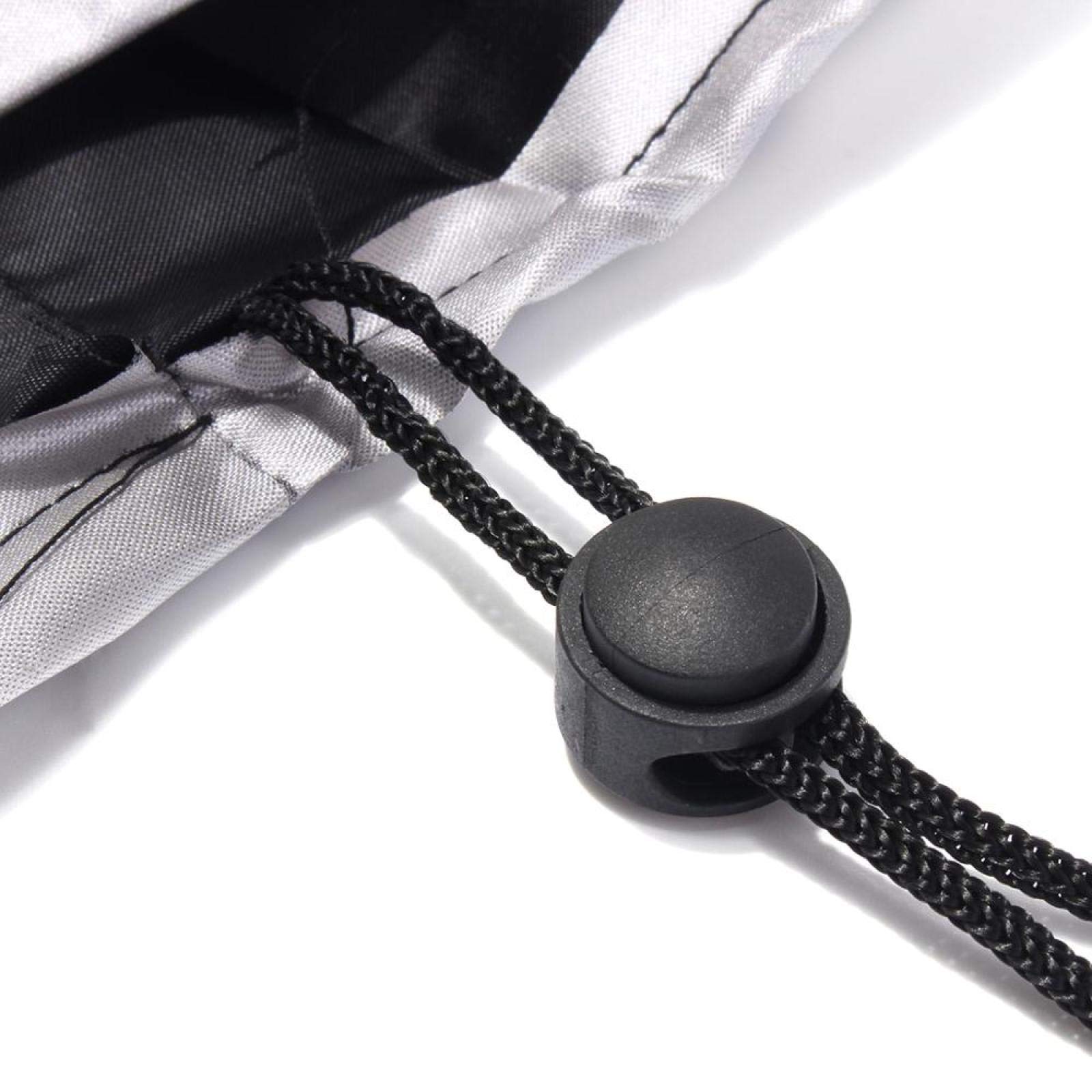 Yayun Art Housse Table Exterieur, 190x130x75cm Housse Salon De Jardin, 420D Oxford Tissu Pour Mobilier Housse De Table Imperméable Bâche De Protection Avec Corde Et Boucle Verrouillage - Argent