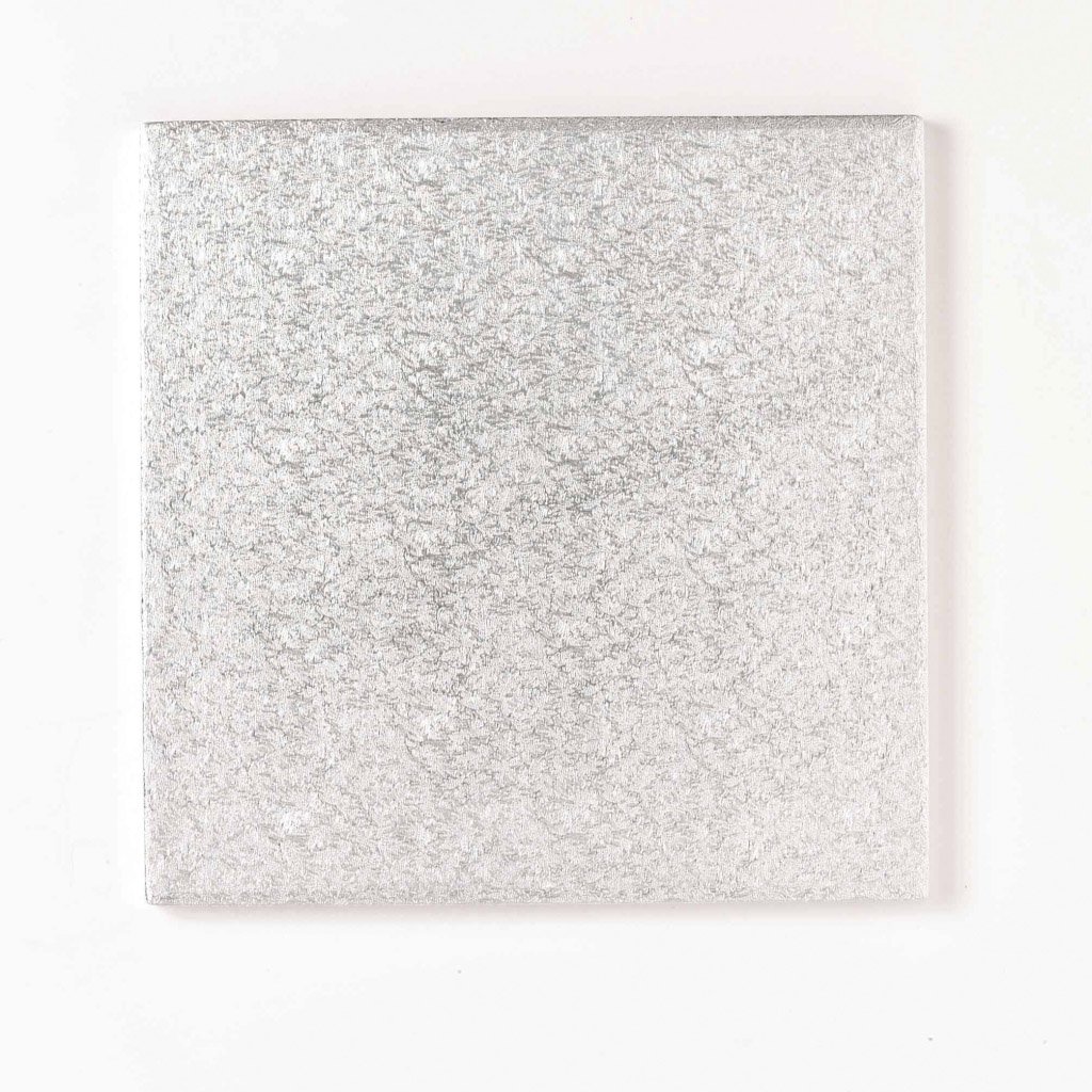 Snap Dragon 30 cm Square Cake Board, Silver