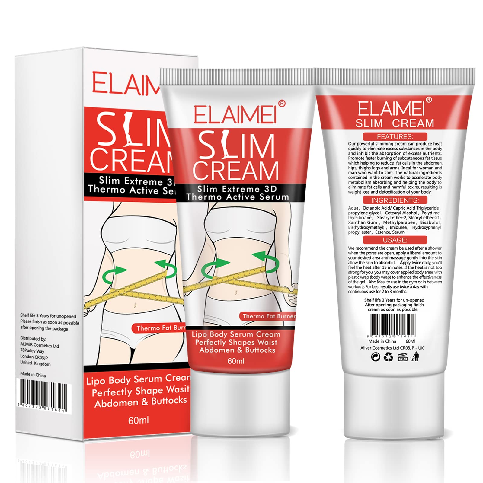 2 Pack Slimming Hot Cream, Fat Burning Cream, Anti-Cellulite Slim Massage Cream - Shape, Slim Cream for Waist, Belly, Buttocks, Thighs, Loose Weight Fast for Women Burns Fat & Moisturizing Firming