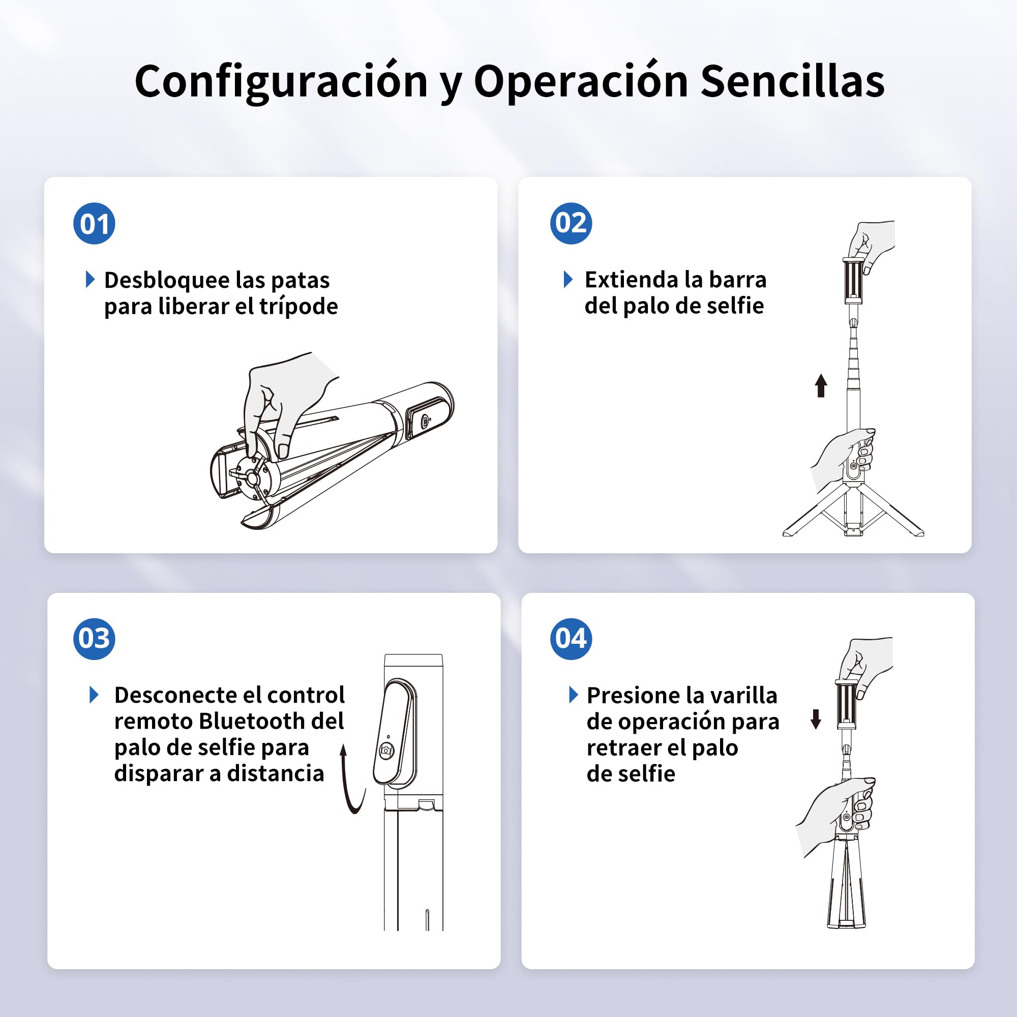 ATUMTEK Palo Selfie Trípode, Trípode Móvil 3 en 1 Extensible de Aluminio con Mando a Distancia Bluetooth Inalámbrico, Compatible con iPhone 17/16/15/14/13/12 mini/11 Pro y Smartphones Samsung, Negro