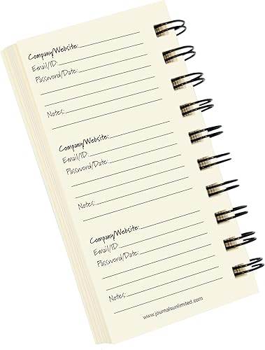 Miniatura 5 de Write it Down series by Journals Unlimited, cuentas en línea, diario de mi contraseña, tamaño mini 3 x 5.5 pulgadas, tapa dura morada, fabricado en