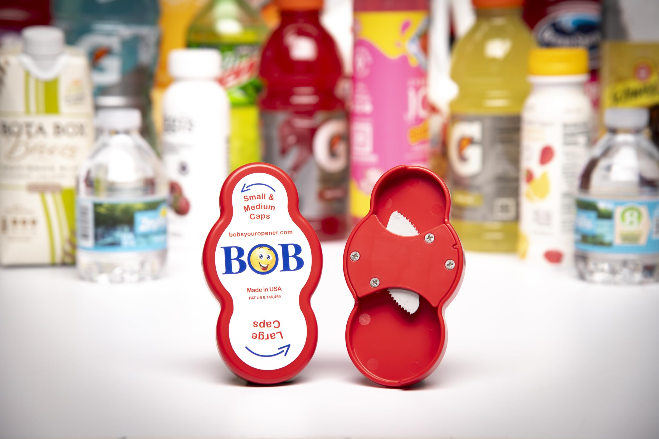 Abridor de botellas Buddy, abridor para tapas de botellas de plástico, abrebotellas deportivas, diseño patentado, fácil apertura de botellas para personas mayores, manos de semana y niños. Cada hogar