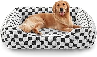 FURTIME Hundebett Grosse Hunde, rutschfest Hundebetten, Waschbares Hundekorb, Anti-Angst Plüsch-Hundekörbchen, Geeignet für große Labrador Retriever, Deutscher Schäferhund, 89×63×23 cm product image