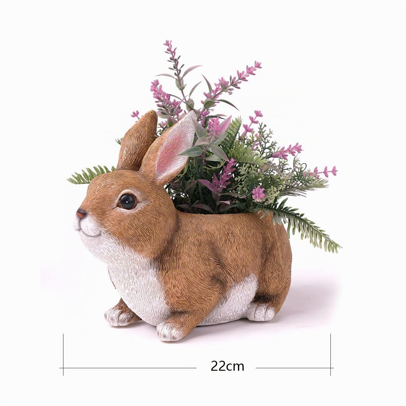 HAUCOZE Coniglio Vaso Piante Animale Statua Scultura Moderna Decorazione Arte Casa Regalo Giardino Figurina per Fiori Cactus Piante Resina 22cm