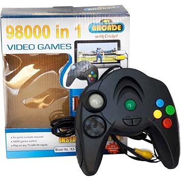 Drumstone 99000 in 1 Video Game Pad Built in TV Game Single Player Direct AV Inputs USB No Batteries Required Single Remote Shooting, Puzzle, Racing, Action Birthday Gift for Kids