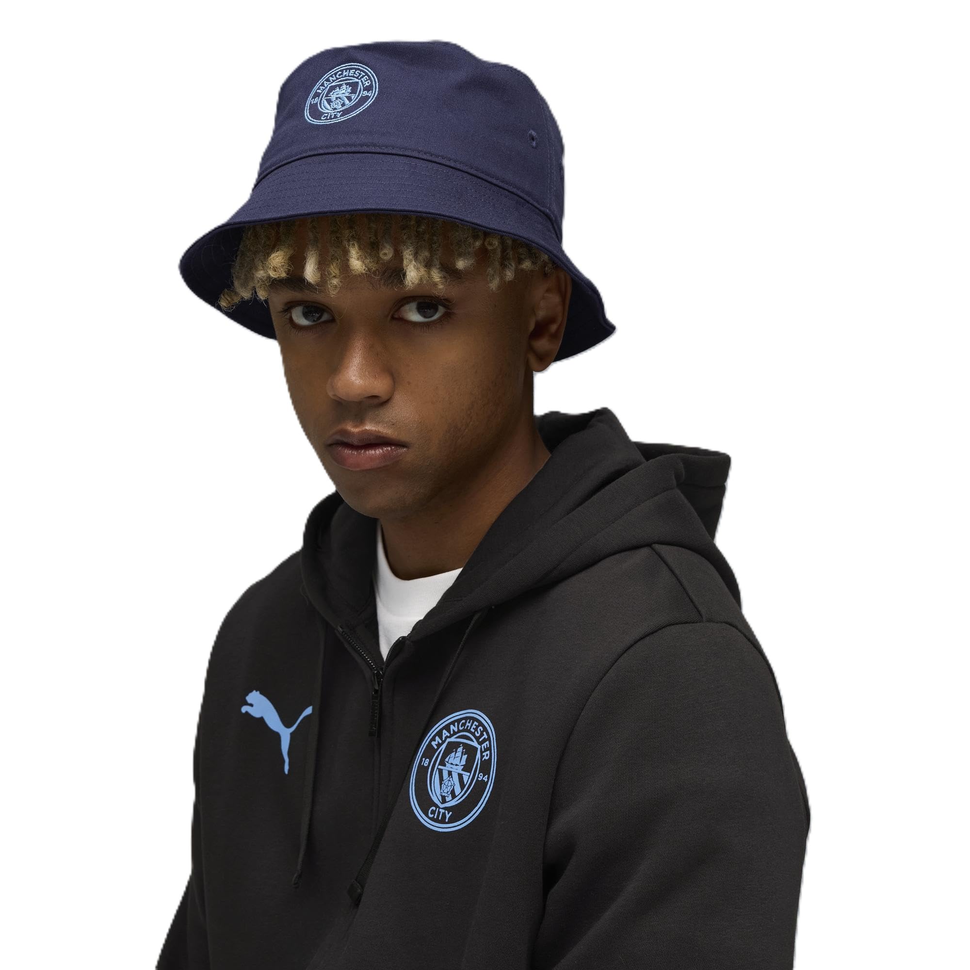 PUMA Manchester City Essentials Bucket Hat - Team Light Blue - One Size Fits Most