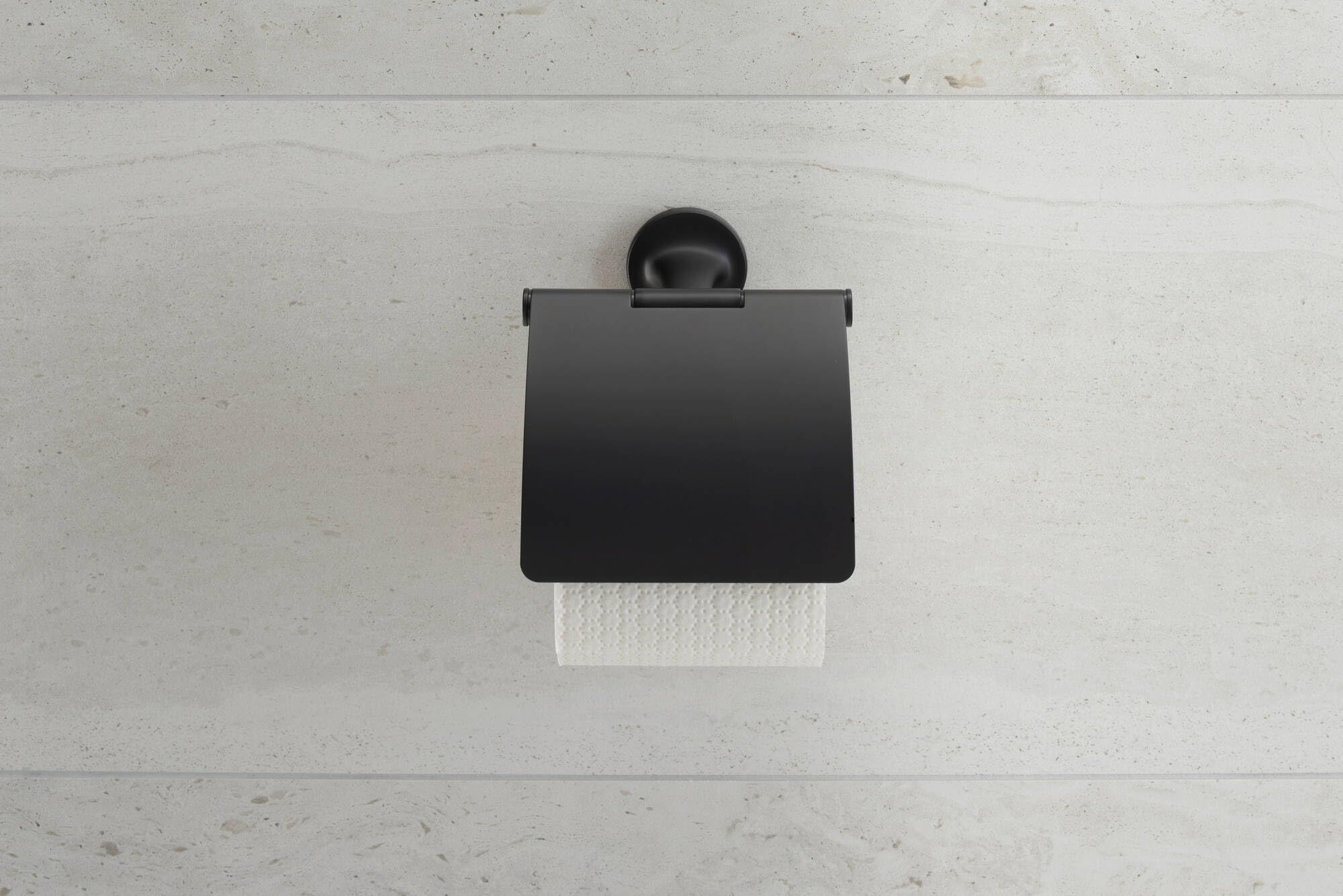 Duravit Starck T - Portarrollos de Papel para Pared (1 Rollo), Color Negro Mate