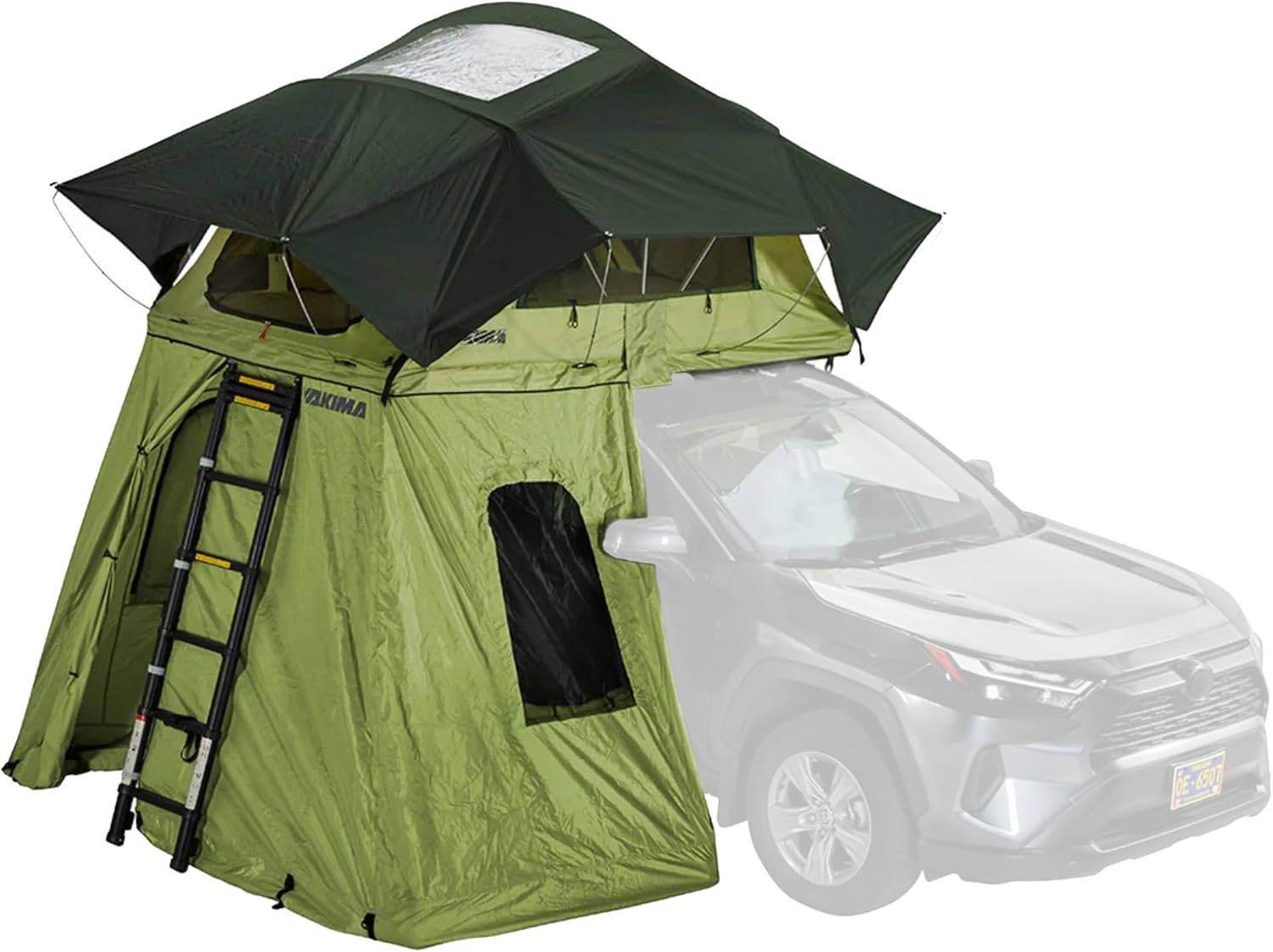 Yakima SkyRise SL Annex Wall Additional Room Enclosure for SkyRise SL Rooftop Camping Tents with Stakes, Windows, and Storage Duffel Bag, Green